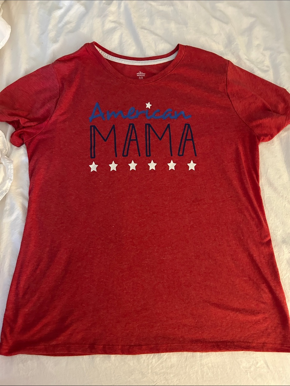 American MAMA Red Graphic Short Sleeve Tee